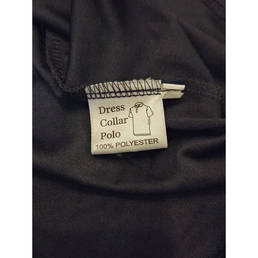 Collars & Co Dress Collar Polo Shirt Mens XL Black Short Sleeve Stretch Golf - Picture 5 of 9